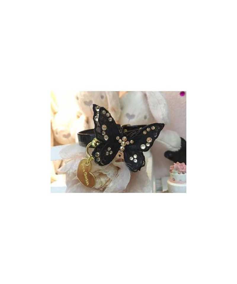 3D Butterfly Collar Black Grace Graciola
