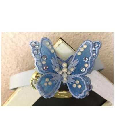 3D Butterfly Baby Blue Collar White Grace Graciola