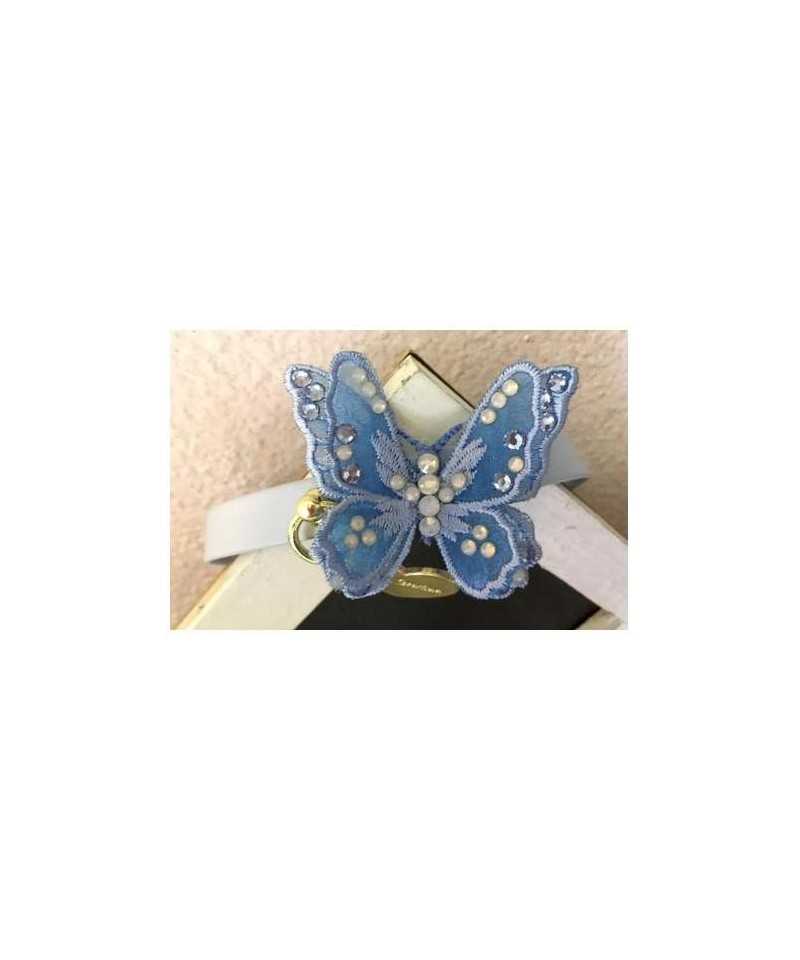 3D Butterfly Baby Blue Collar White Grace Graciola