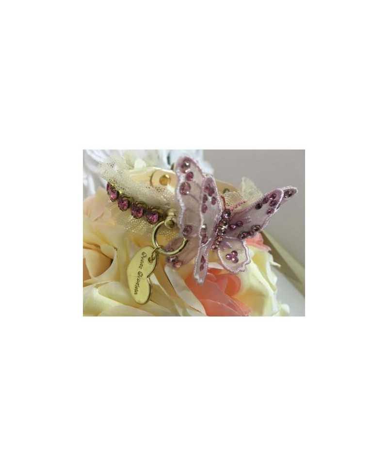 3D Romantic Precious Butterfly Collar Perl Rose Grace Graciola