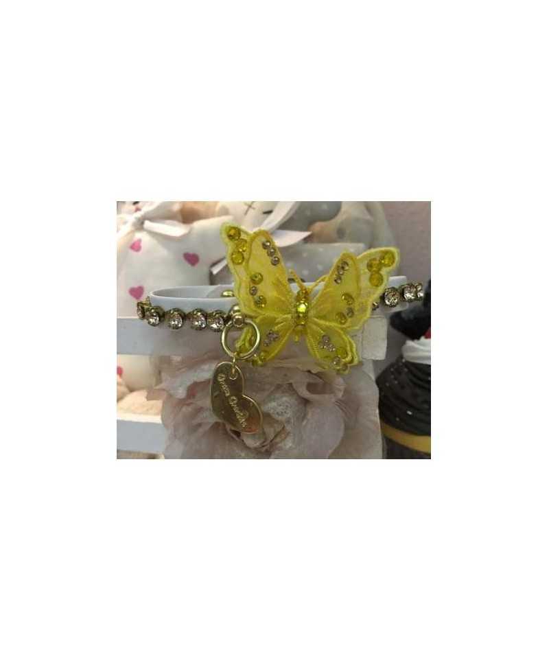 3D Precious Butterfly Yellow Collar White Grace Graciola
