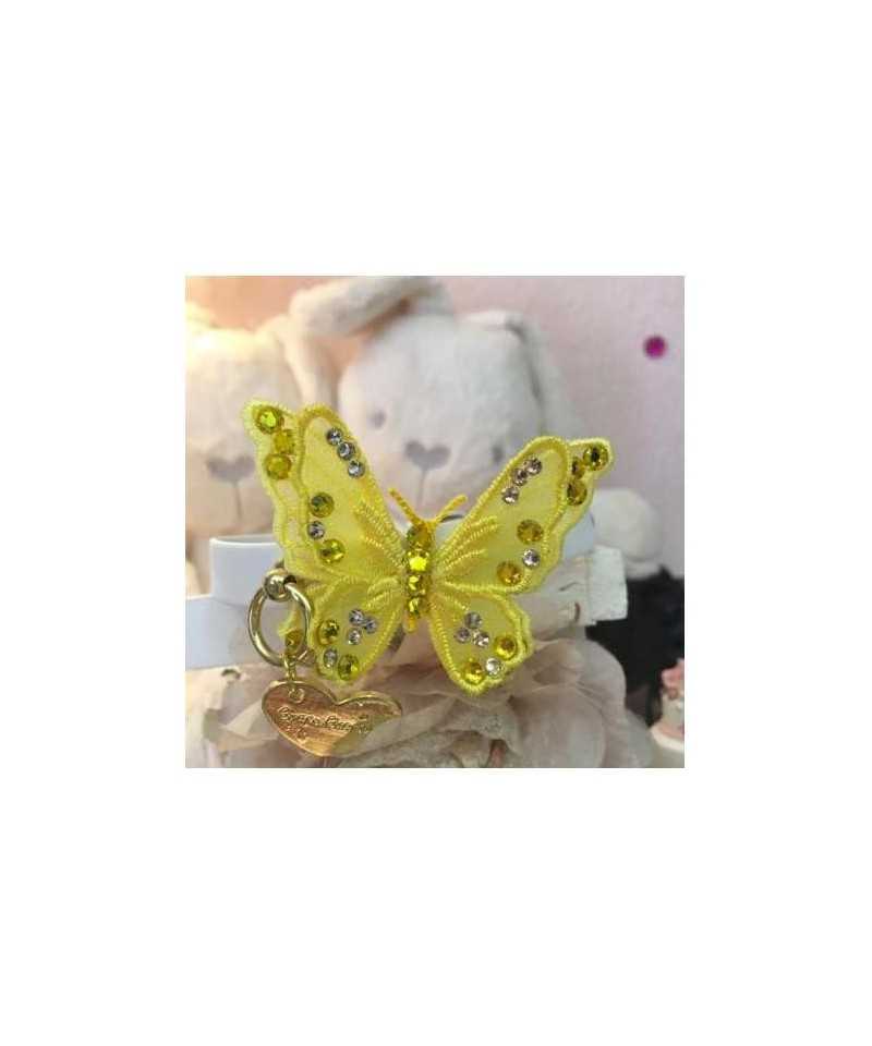 3D Butterfly Yellow Collar White Grace Graciola