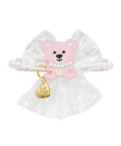 PEARLESCENT TEDDY COLLAR BABY PINK ECOPATENT/GOLD Piccoli Pets