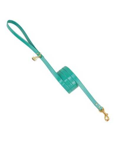 SIMPLE LEASH WHITE ECOPATENT/GUNMETAL Piccoli Pets
