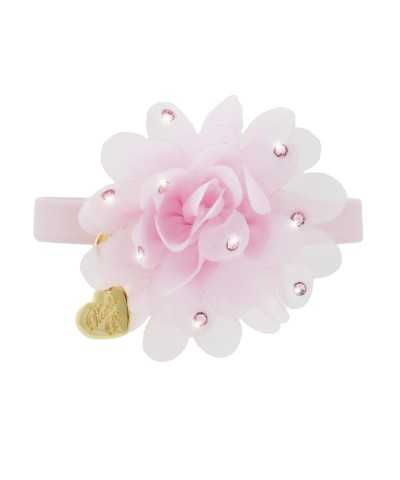 Piccoli Pets CHIC FLOWER COLLAR POWDER ROSE ECOLEATHER/GOLD