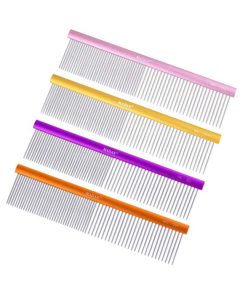 Pettine in Metallo Alluminio con Aghi Lunghi 19 cm