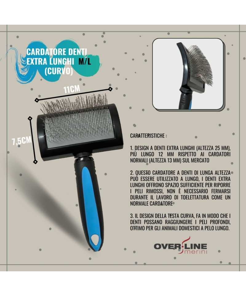 Cardatore Denti Extra Lunghi curvo Overline Merini