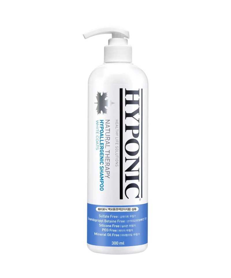 HYPONIC Hypoallergenic Shampoo Cani Manti Bianchi