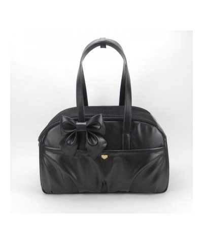 Travel Black Bag Ecoleather Piccoli Pets
