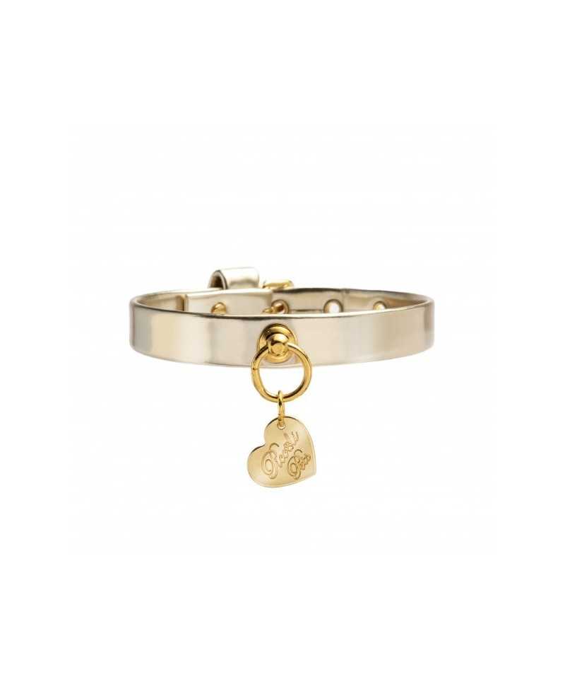 PLAIN COLLAR METAL PLATINUM/GOLD Piccoli Pets