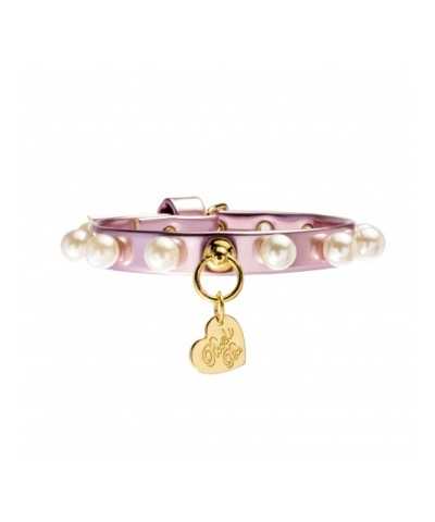 PEARLS COLLAR METAL PINK/GOLD Piccoli Pets