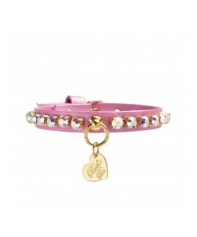 DIAMONDS CHAIN COLLAR FUCHSIA DORE/GOLD Piccoli Pets