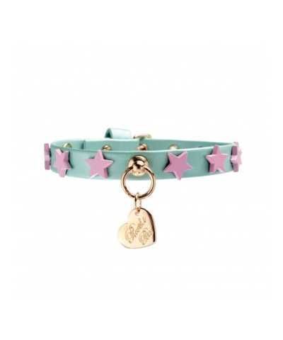 copia di WHITE STARS COLLAR PINK DORE/GOLD Piccoli Pets
