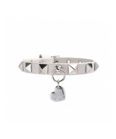 STUDS COLLAR OYSTER/SILVER Piccoli Pets
