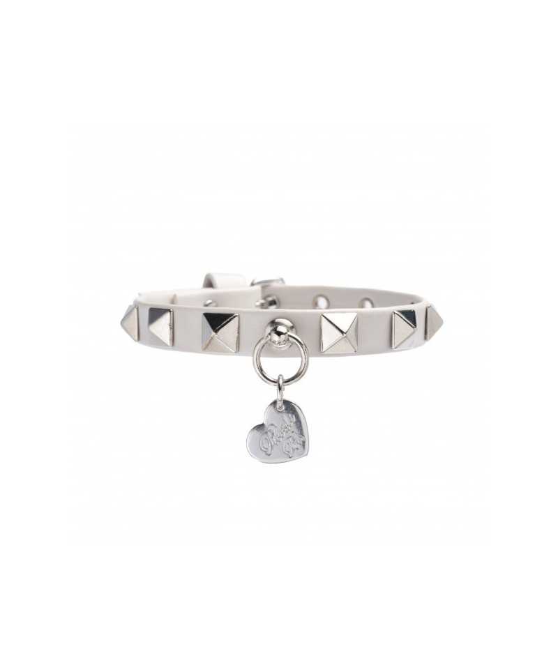 STUDS COLLAR OYSTER/SILVER Piccoli Pets