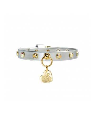CHATON RIVETS COLLAR SILVER/GOLD Piccoli Pets