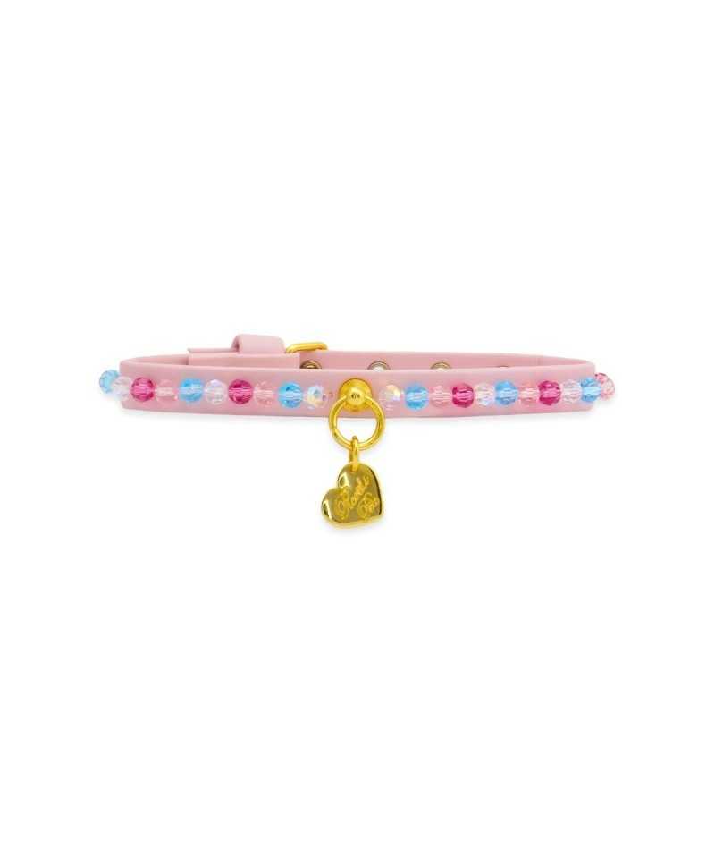 CHIC BEADS COLLAR CIPRIA ECOLEATHER/GOLD Piccoli Pets