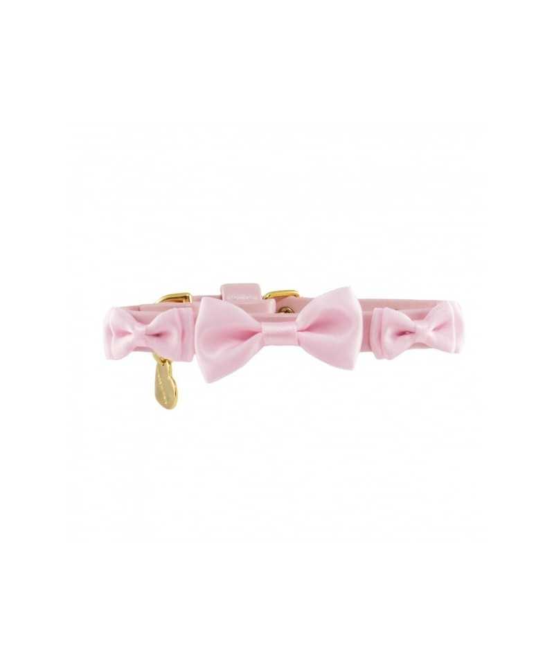 BOWS TIE COLLAR CIPRIA ECOLEATHER/GOLD Piccoli Pets
