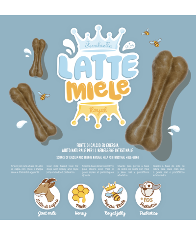 Snack Royal Latte e Miele per cani Ferribiella