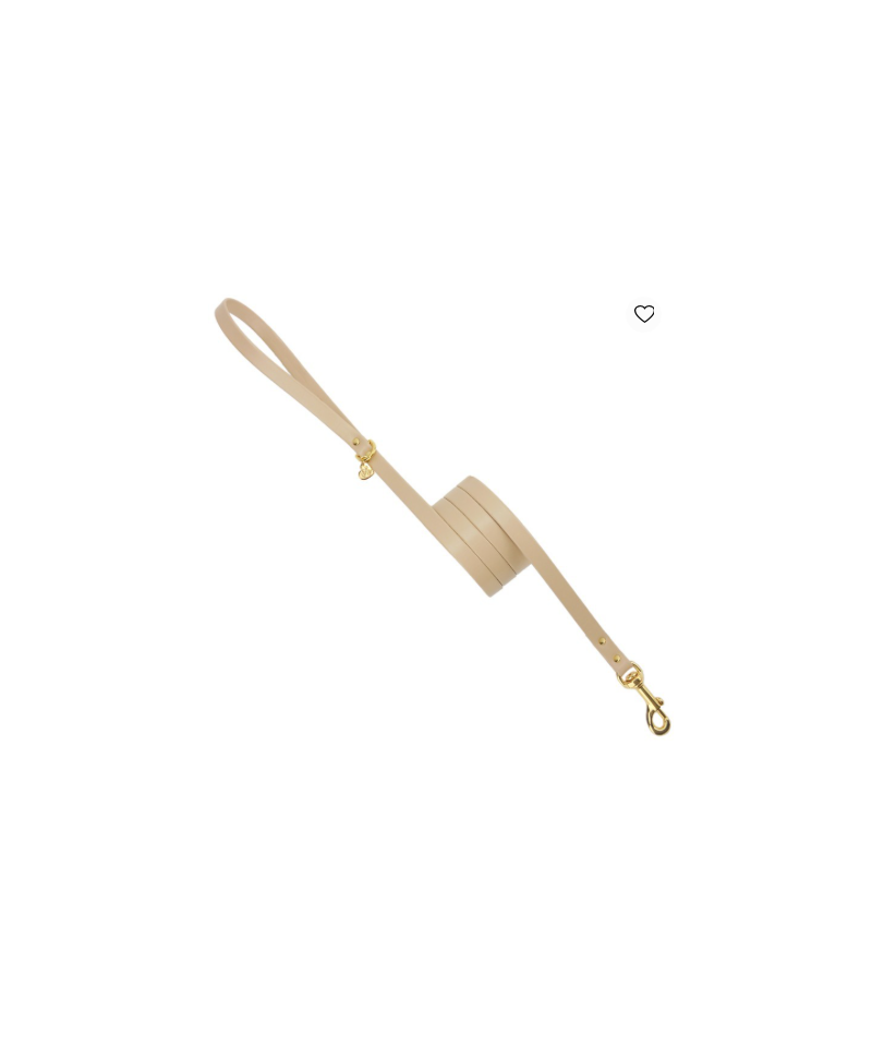 Piccoli Pets PLAIN LEASH COOKIE ECOLEATHER/GOLD