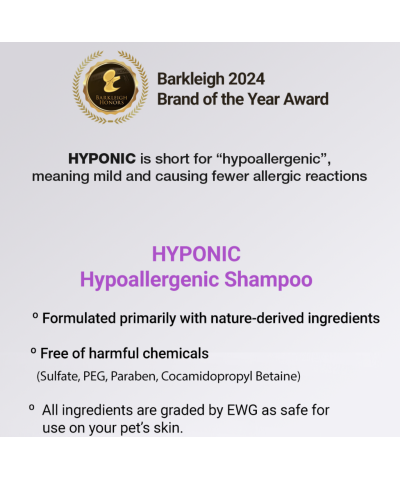 HYPONIC Hypoallergenic Waterless Shampoo INODORE (for pets)