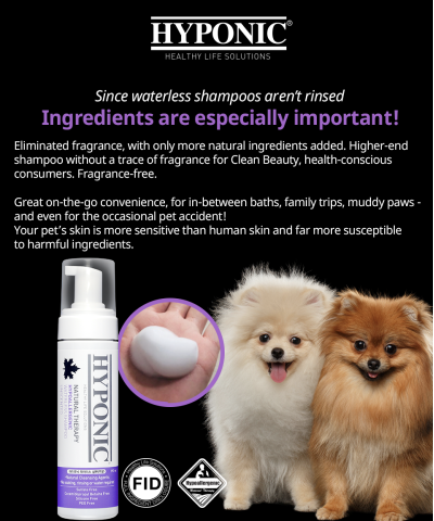 HYPONIC Hypoallergenic Waterless Shampoo INODORE (for pets)