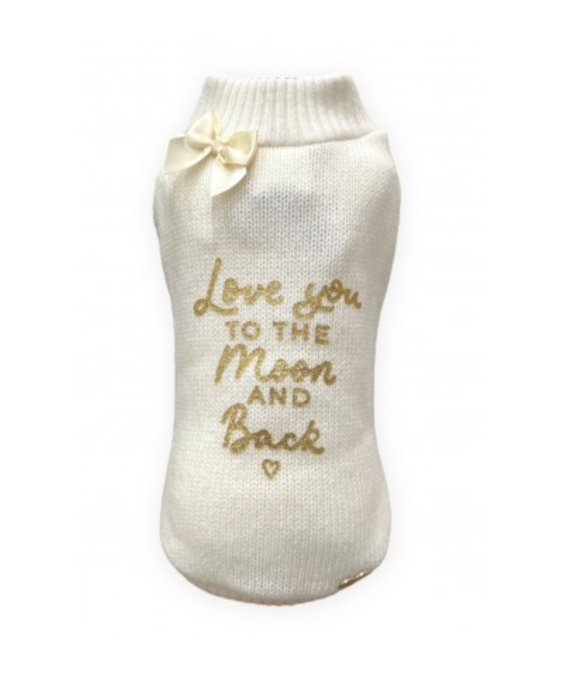 Love You Moon Back Pull White Piccoli Pets