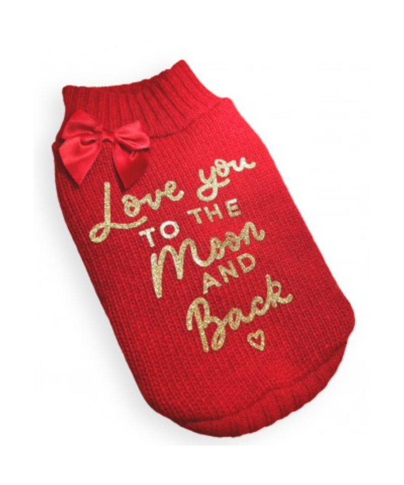 Love You Moon Back Pull Red Piccoli Pets