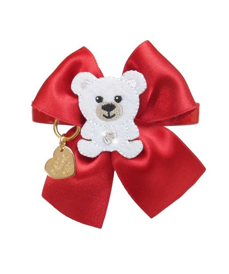 Polar Teddy On Bow Collar Red Piccoli Pets