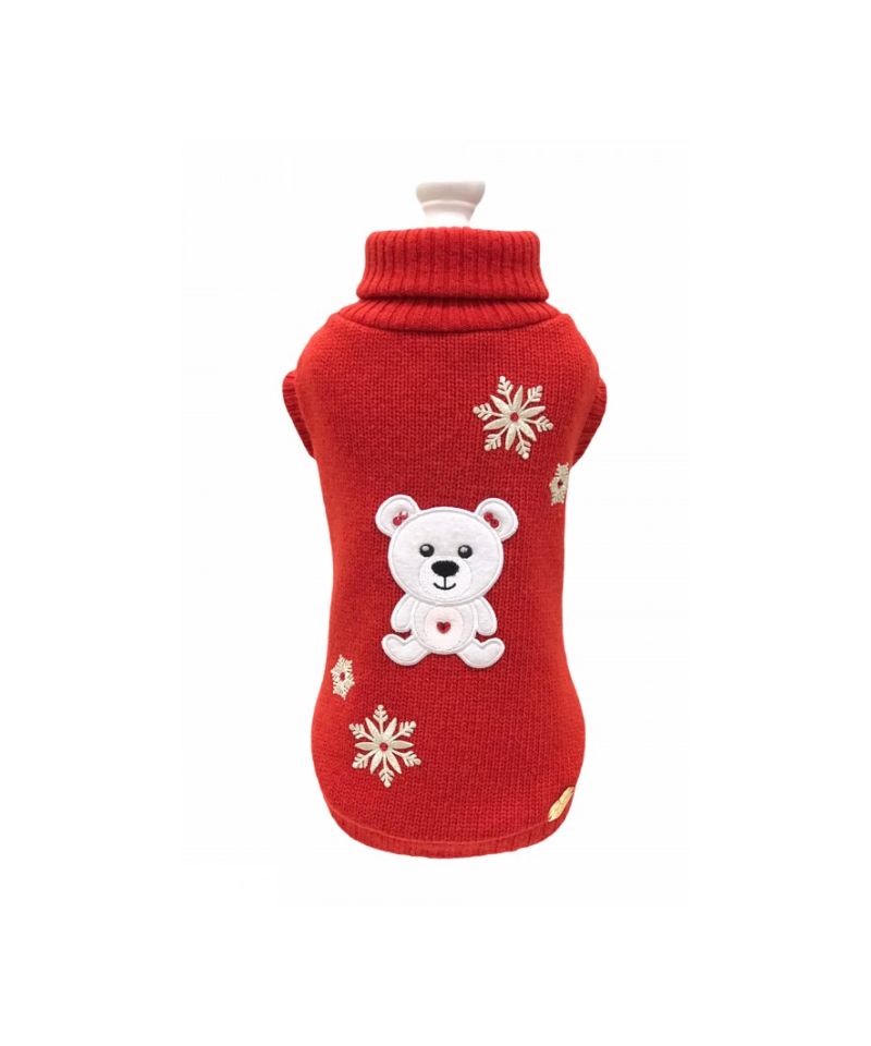 Christmas Teddy Pull Red Piccoli Pets