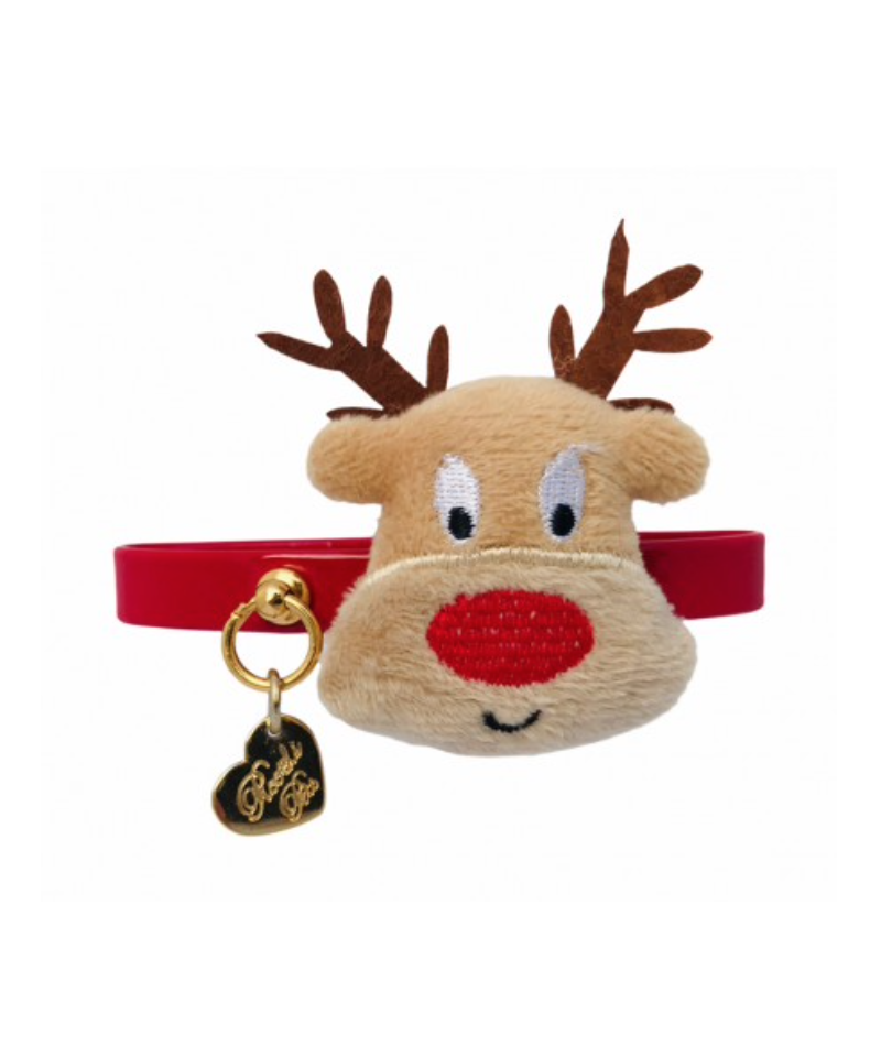 Reindeer Collar Red Piccoli Pets