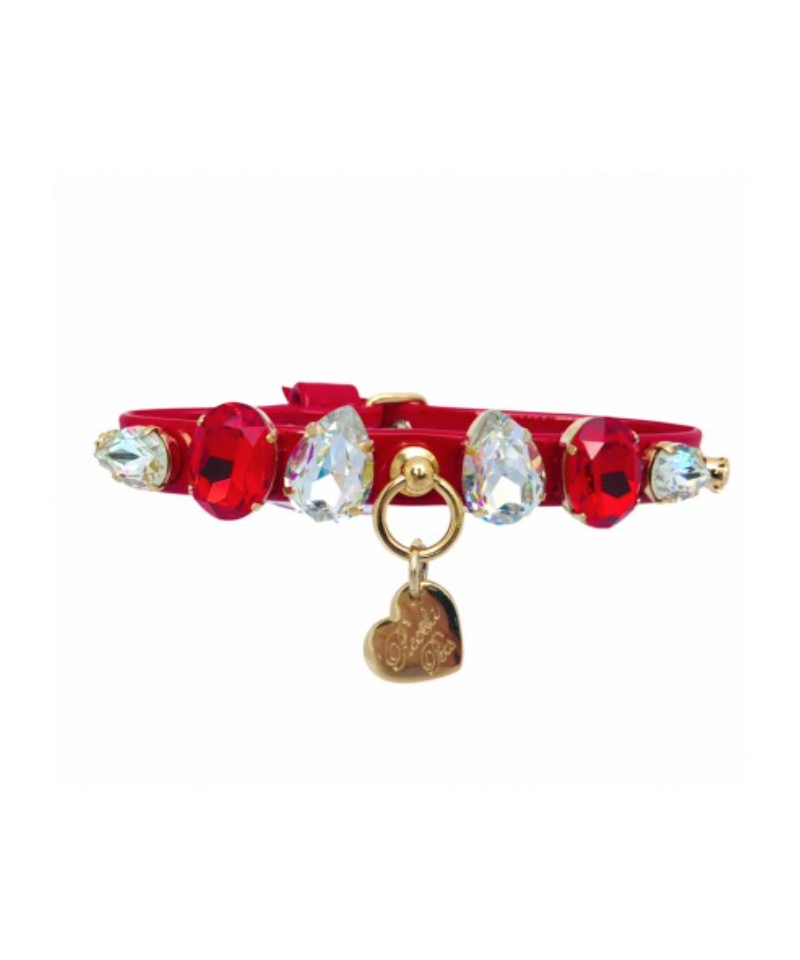 Diamond Drops Collar Red Piccoli Pets