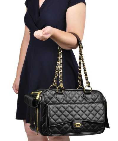 Borsa Trasportino Gigi Nero Flamingo