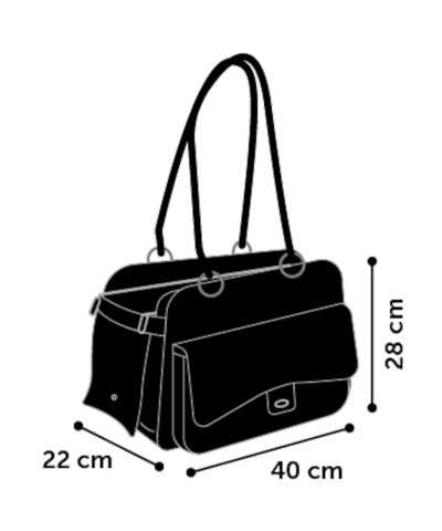 Borsa Trasportino Gigi Nero Flamingo