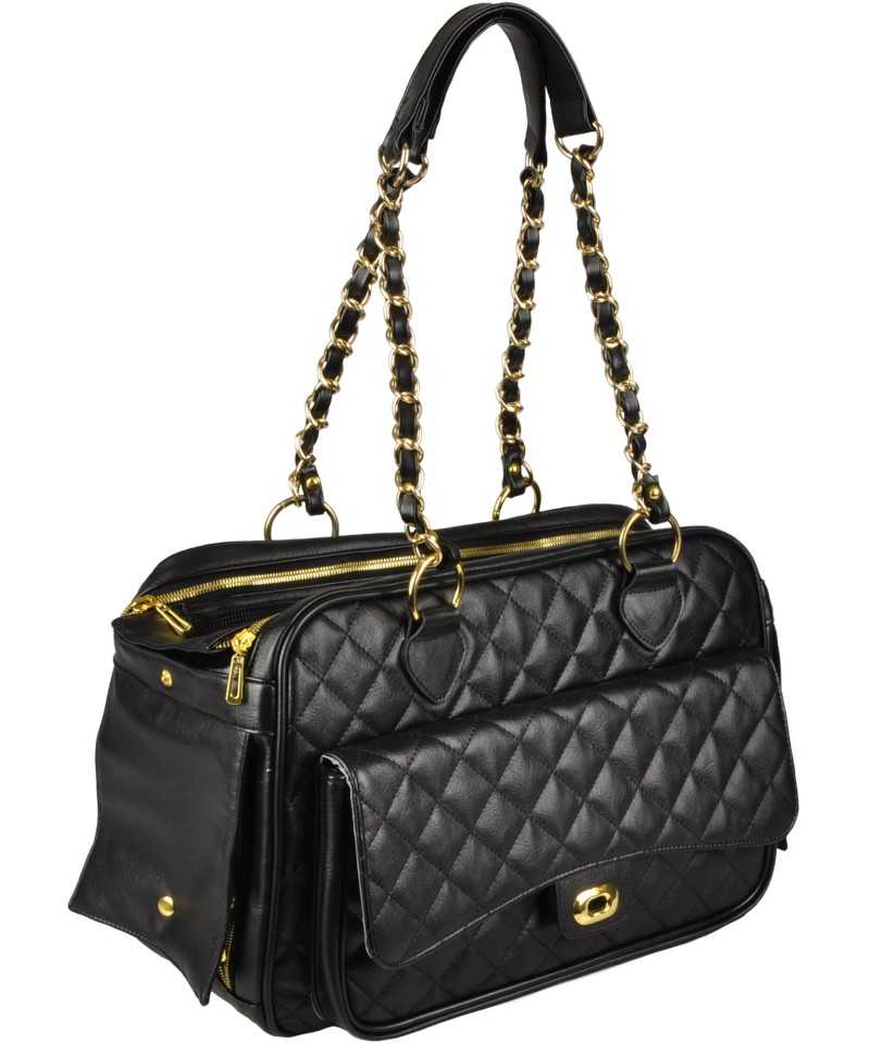 Borsa Trasportino Gigi Nero Flamingo