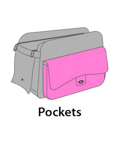 Borsa Trasportino Gigi Nero Flamingo