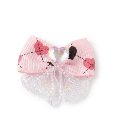 Fiocchetto con Elastico Baby Pink Heart