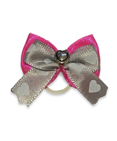 Fiocchetto con Elastico Grey Heart