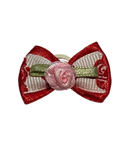 Fiocchetto con Elastico Red Rose Heart