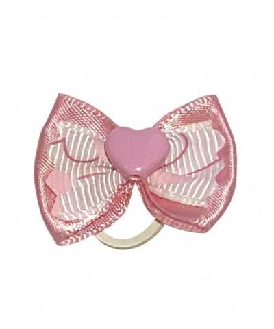 Fiocchetto con Elastico White Pink Heart